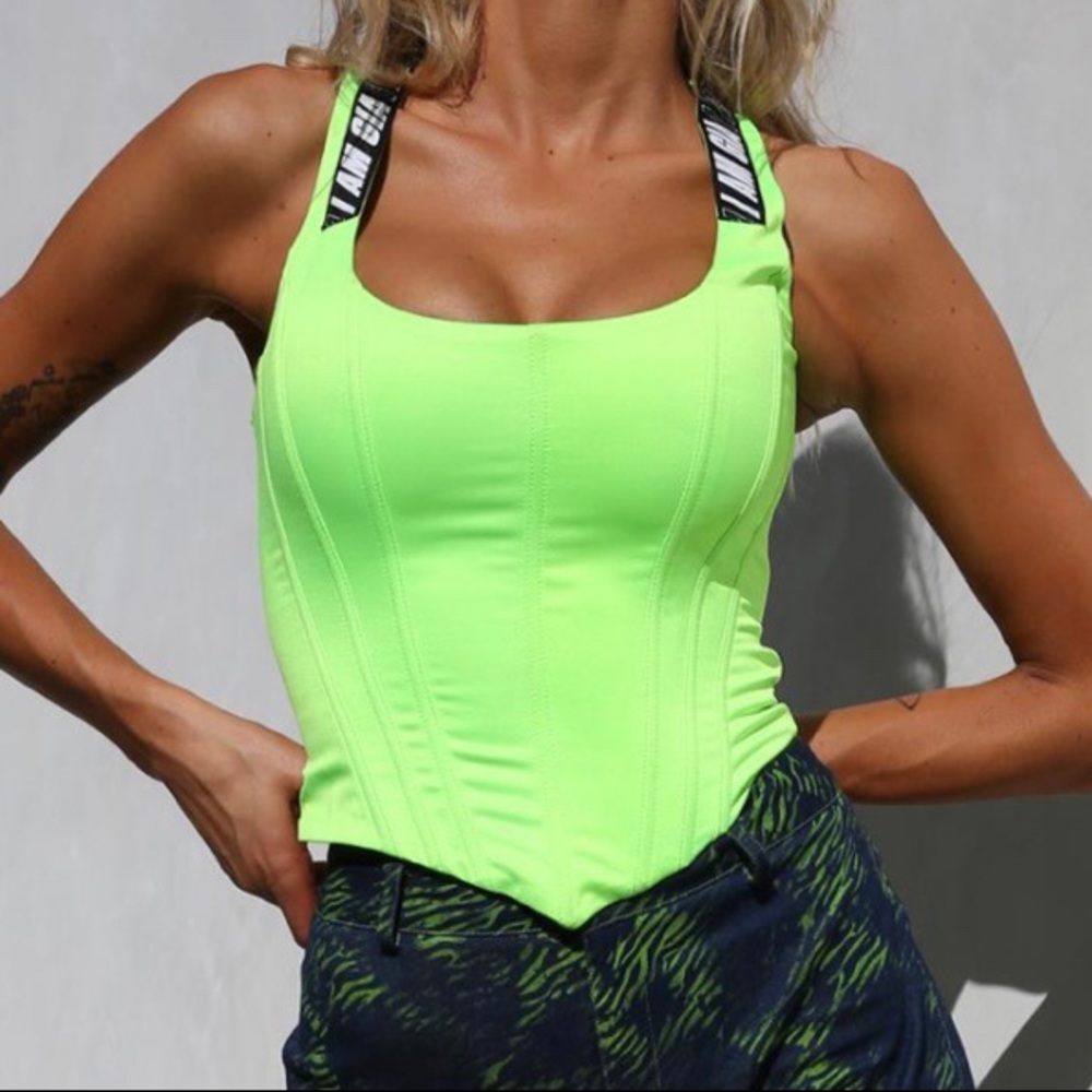 I AM GIA. Green corset